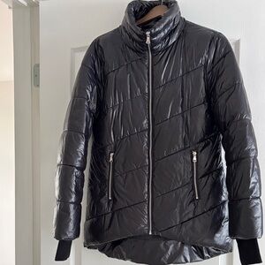 Frank Lyman Design Shiny Black Puffer Jacket